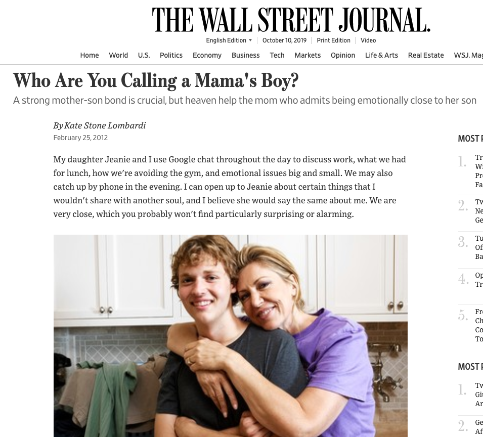 Who Are You Calling a Mama’s Boy