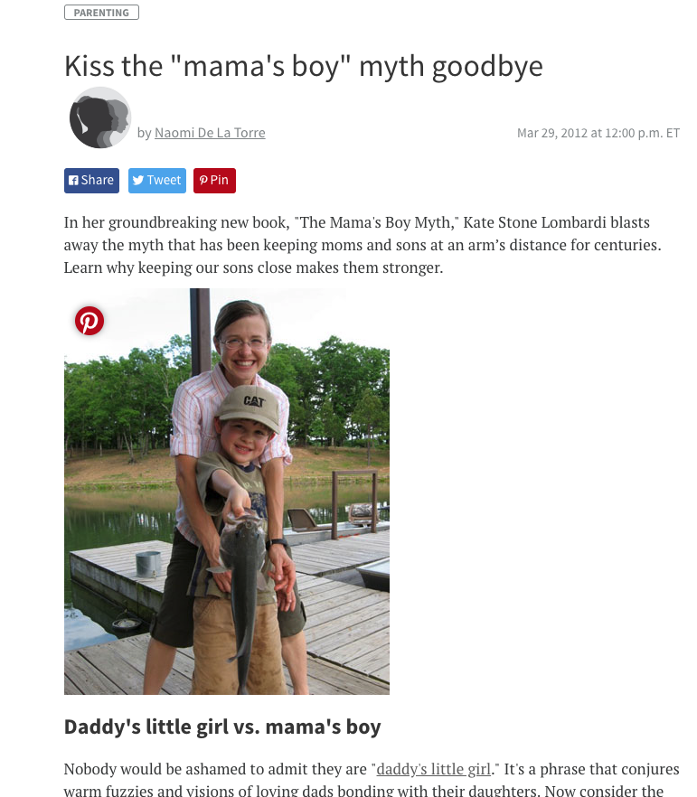 SheKnows.com – Kiss the “mama’s boy” myth goodbye