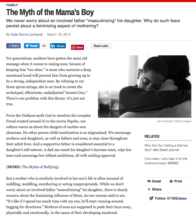 Time – The Myth of the Mamma’s Boy