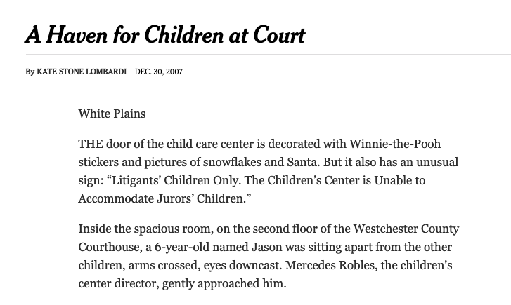 A Haven For Children At Court