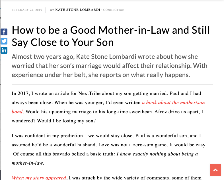 Next Tribe: How To Be A Good Mother-in-Law and Stay Close To Your Son