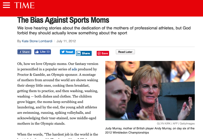 The Bias Against Sports Moms