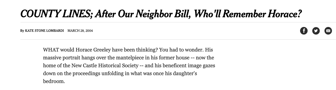 After Our Neighbor Bill, Who’ll Remember Horace?