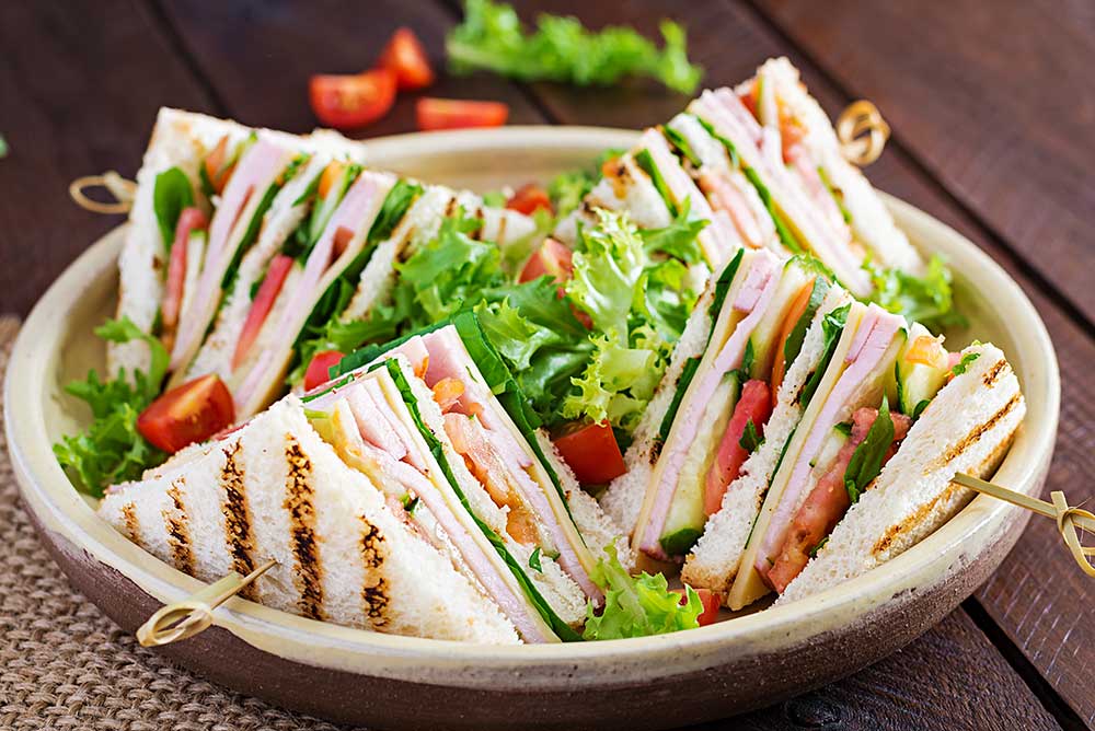 Photo of club sandwich