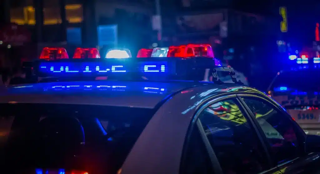Photo of police car lights