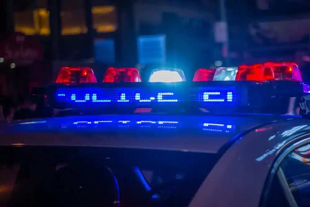 Photo of police car lights