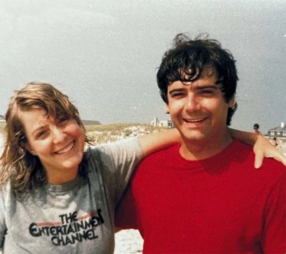 Photo of author Kate Stone Lombardi with her husband in 1982