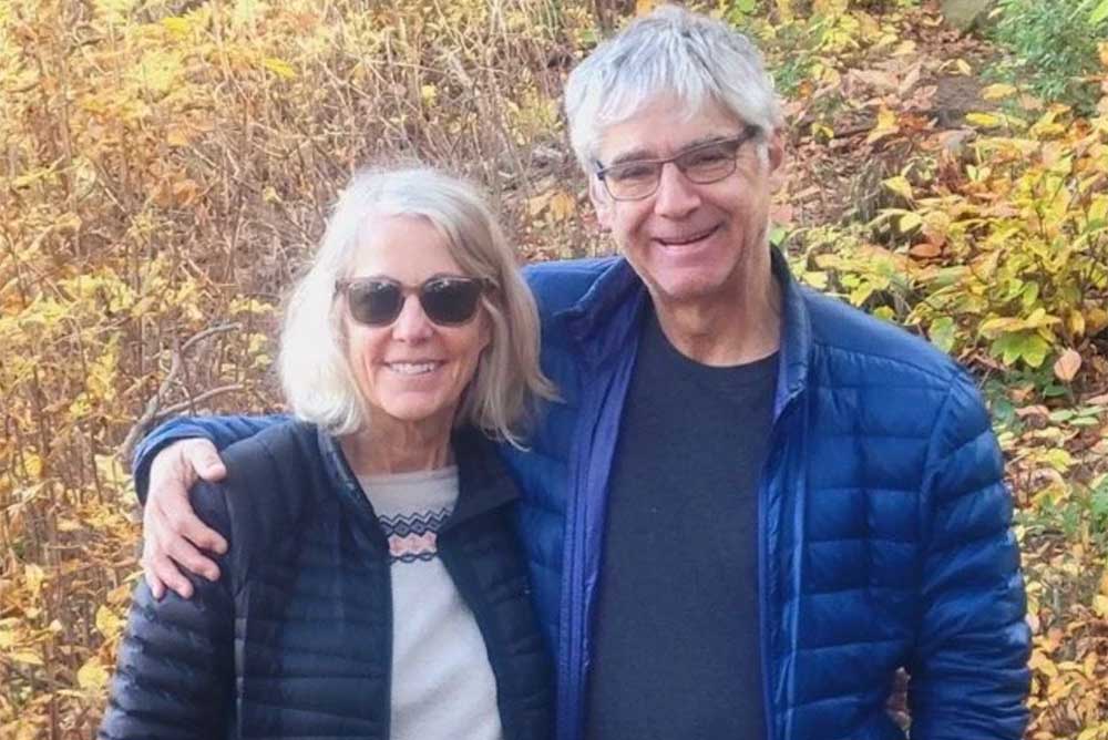 Photo of author Kate Stone Lombardi with her husband in 2024